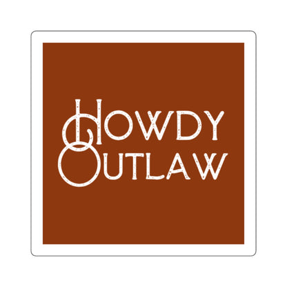 Howdy Outlaw Square Stickers