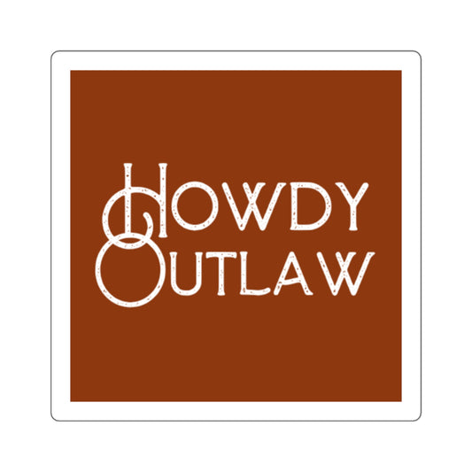 Howdy Outlaw Square Stickers